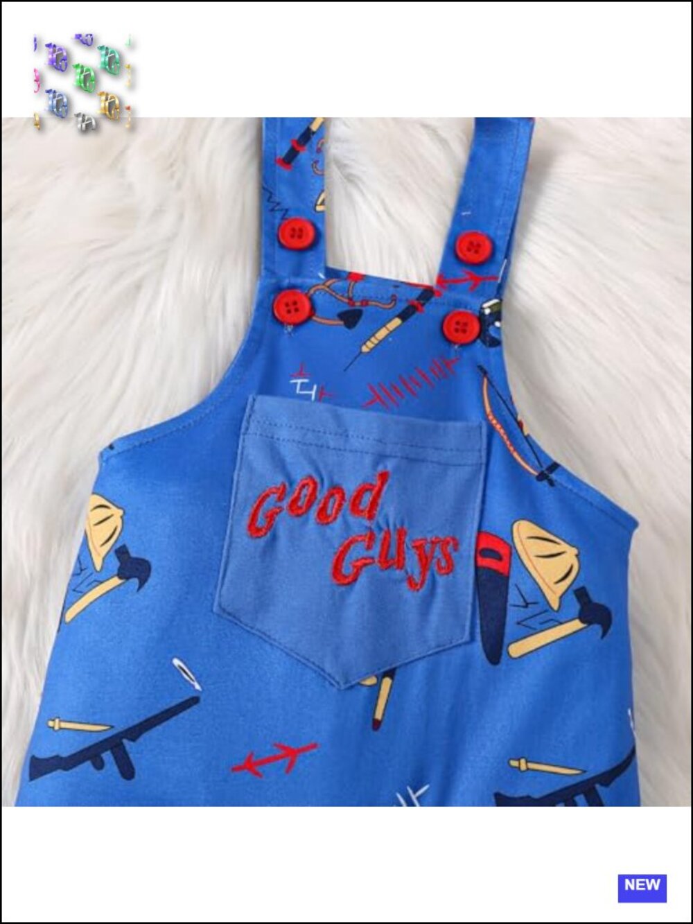 Baby Boy Halloween Costume Chucky Outfit Good Guy Toddler 2pc - Picture 6 of 6